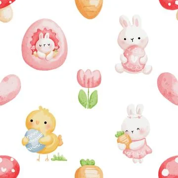 Seamless repeating pattern celebrating festive easter during spring 스톡 일러스트
