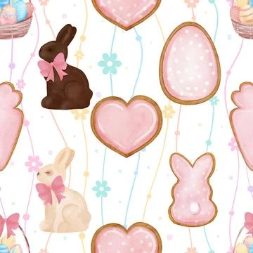 Seamless repeating pattern celebrating festive easter during spring Stock Illustration