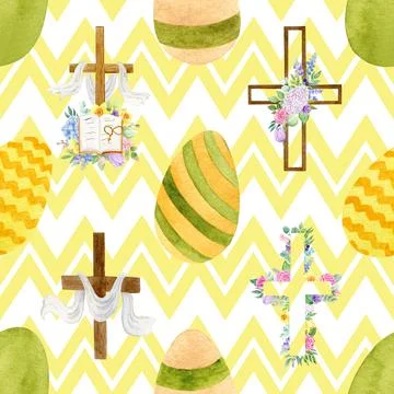 Seamless repeating pattern celebrating festive easter during spring 스톡 일러스트