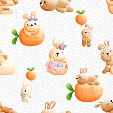 Seamless repeating pattern celebrating festive easter during spring Stock Illustration