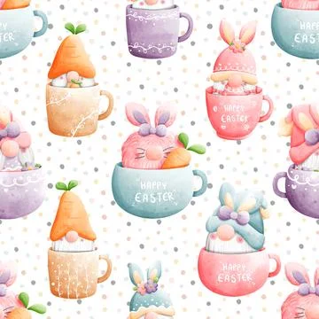 Seamless repeating pattern celebrating festive easter during spring Stock Illustration