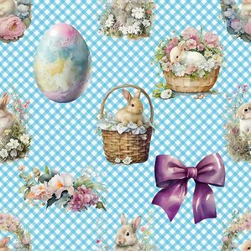 Seamless repeating pattern celebrating festive easter during spring Illustrazione stock