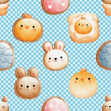 Seamless repeating pattern celebrating festive easter during spring Illustrazione stock
