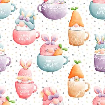 Seamless repeating pattern celebrating festive easter during spring Stock Illustration