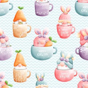 Seamless repeating pattern celebrating festive easter during spring Illustrazione stock