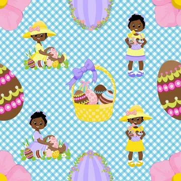 Seamless repeating pattern celebrating festive easter during spring Illustrazione stock