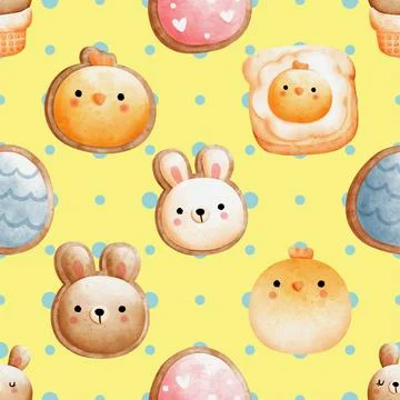 Seamless repeating pattern celebrating festive easter during spring 스톡 일러스트