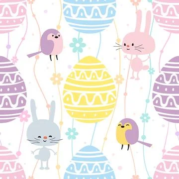 Seamless repeating pattern celebrating festive easter during spring Stock Illustration