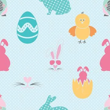 Seamless repeating pattern celebrating festive easter during spring Illustrazione stock