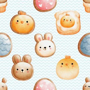 Seamless repeating pattern celebrating festive easter during spring Illustrazione stock