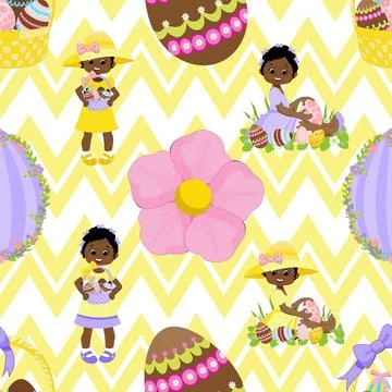 Seamless repeating pattern celebrating festive easter during spring Illustrazione stock