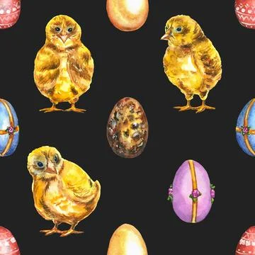 Seamless repeating pattern celebrating festive easter during spring Stock Illustration