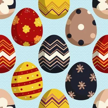 Seamless repeating pattern celebrating festive easter during spring Stock Illustration