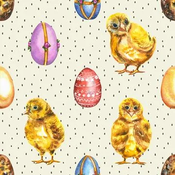 Seamless repeating pattern celebrating festive easter during spring イラスト素材