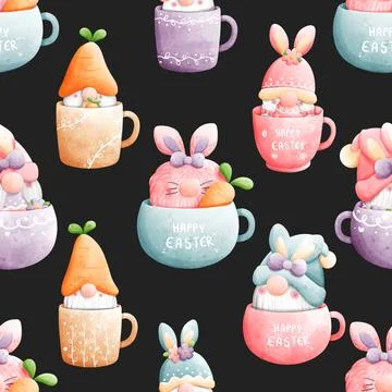 Seamless repeating pattern celebrating festive easter during spring Stockillustratie