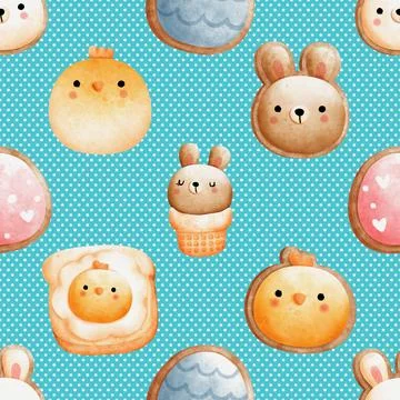 Seamless repeating pattern celebrating festive easter during spring Illustrazione stock