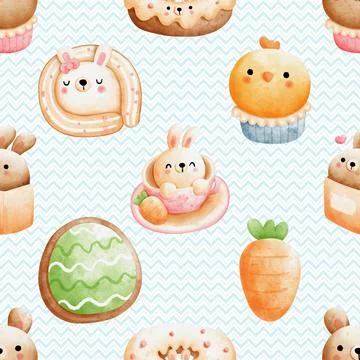 Seamless repeating pattern celebrating festive easter during spring 스톡 일러스트
