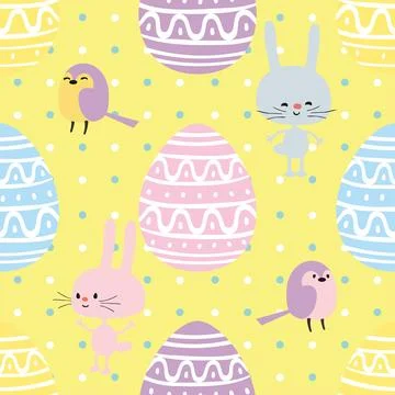 Seamless repeating pattern celebrating festive easter during spring Stockillustratie