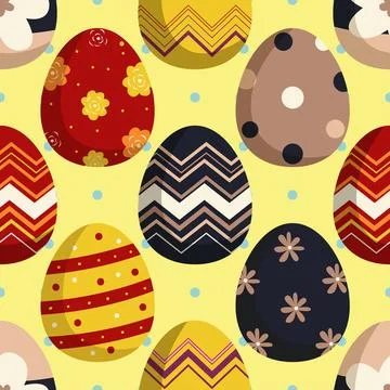 Seamless repeating pattern celebrating festive easter during spring Illustrazione stock