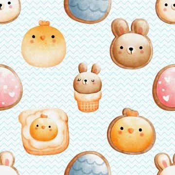 Seamless repeating pattern celebrating festive easter during spring Stockillustratie
