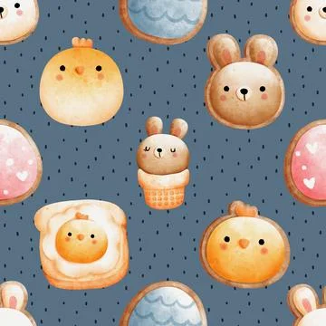 Seamless repeating pattern celebrating festive easter during spring Stock Illustration