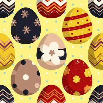 Seamless repeating pattern celebrating festive easter during spring Stock Illustration
