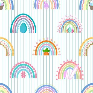 Seamless repeating pattern celebrating festive easter during spring 스톡 일러스트