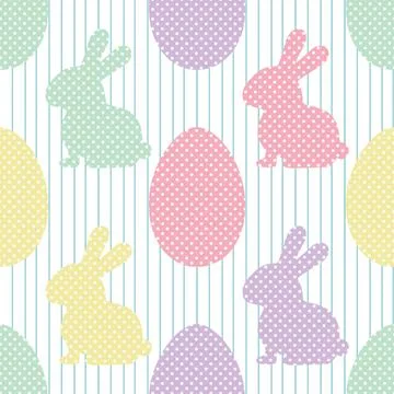 Seamless repeating pattern celebrating festive easter during spring Stock Illustration