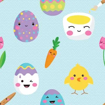 Seamless repeating pattern celebrating festive easter during spring Stockillustratie