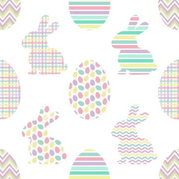 Seamless repeating pattern celebrating festive easter during spring Stock Illustration
