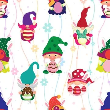Seamless repeating pattern celebrating festive easter during spring Stock Illustration