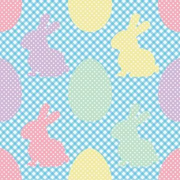 Seamless repeating pattern celebrating festive easter during spring Stock Illustration