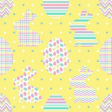 Seamless repeating pattern celebrating festive easter during spring Stock Illustration