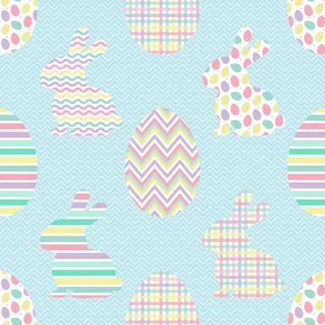 Seamless repeating pattern celebrating festive easter during spring 스톡 일러스트