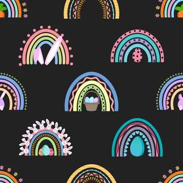 Seamless repeating pattern celebrating festive easter during spring Stock Illustration