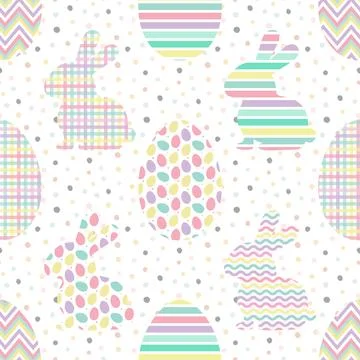 Seamless repeating pattern celebrating festive easter during spring Stock Illustration