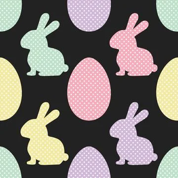 Seamless repeating pattern celebrating festive easter during spring Stock Illustration