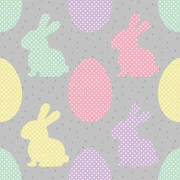Seamless repeating pattern celebrating festive easter during spring Stock Illustration