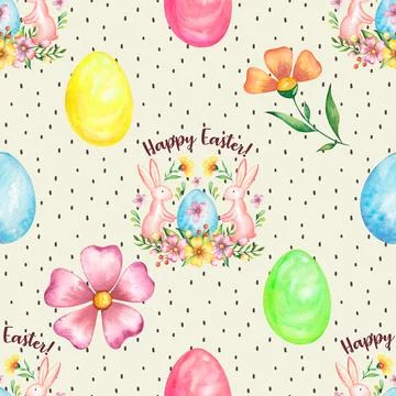 Seamless repeating pattern celebrating festive easter during spring Stockillustratie