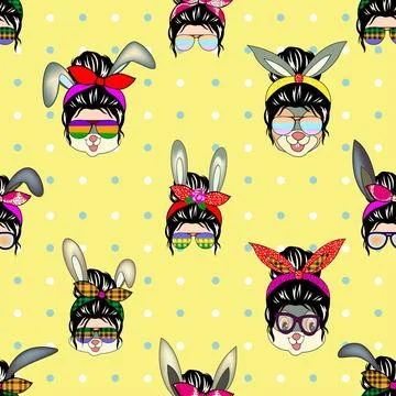 Seamless repeating pattern celebrating festive easter during spring Illustrazione stock