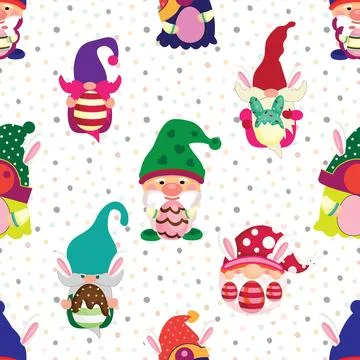 Seamless repeating pattern celebrating festive easter during spring Illustrazione stock