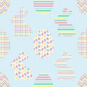 Seamless repeating pattern celebrating festive easter during spring イラスト素材