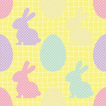 Seamless repeating pattern celebrating festive easter during spring 스톡 일러스트