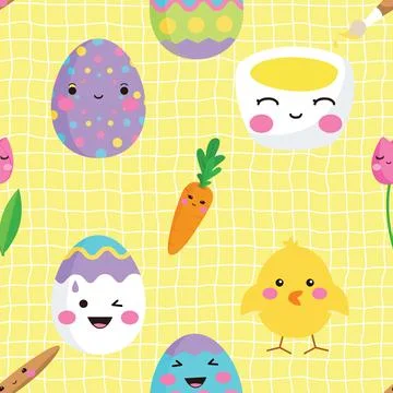 Seamless repeating pattern celebrating festive easter during spring Stockillustratie