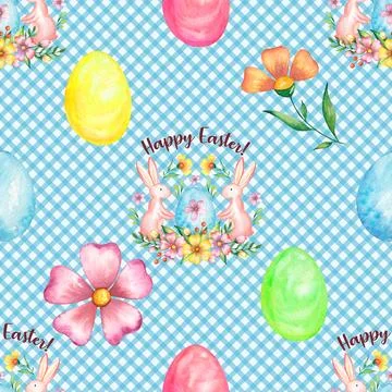 Seamless repeating pattern celebrating festive easter during spring Stock Illustration
