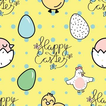 Seamless repeating pattern celebrating festive easter during spring Illustrazione stock