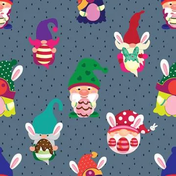 Seamless repeating pattern celebrating festive easter during spring Stock Illustration