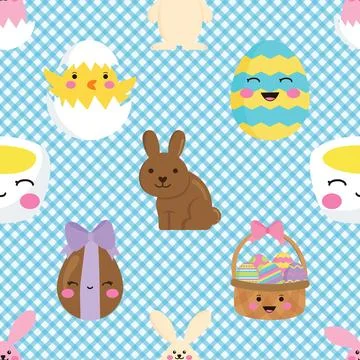 Seamless repeating pattern celebrating festive easter during spring Stock Illustration