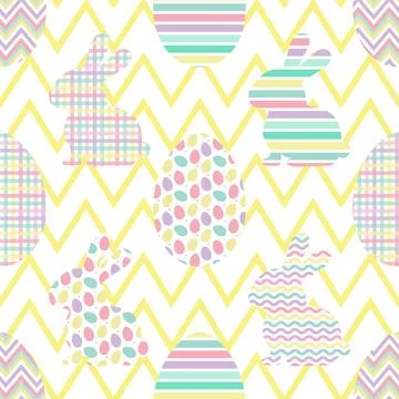 Seamless repeating pattern celebrating festive easter during spring 스톡 일러스트