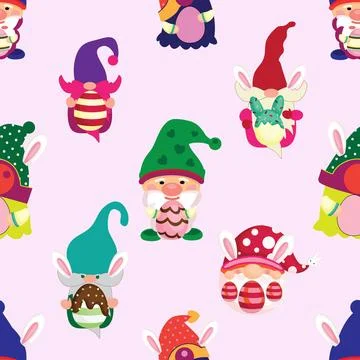 Seamless repeating pattern celebrating festive easter during spring Stock Illustration